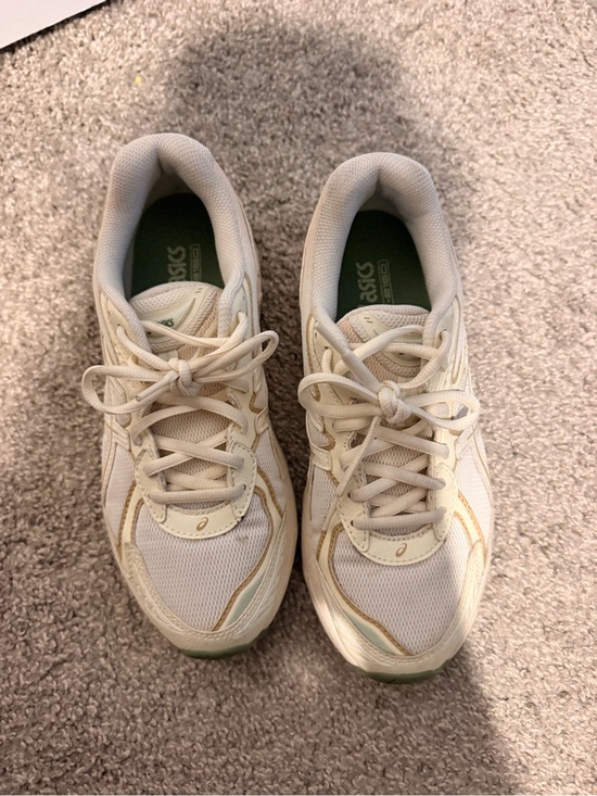 Asics Shoes - ASICS Women's Cream and Light Green Athletic Sneakers